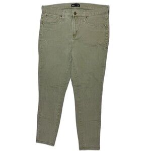J Crew Mercantile Size 31 Womens Jeans Green Ankle Stretch Hi Rise